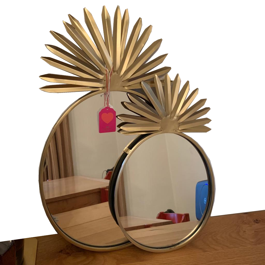 PINEAPPLE MIRROR - Brushed Gold