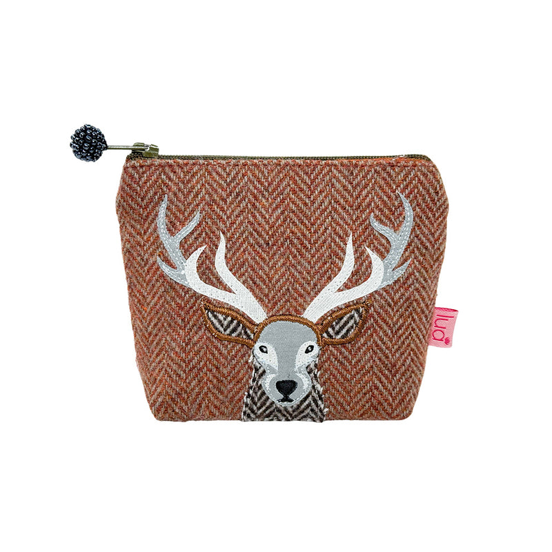 STAG PETITE PURSE Red tweed