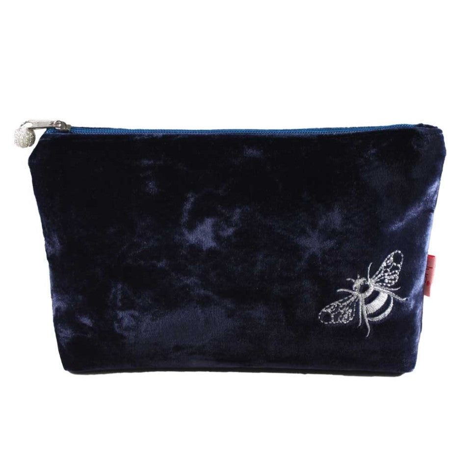 BEE VELVET PETITE PURSE Midnight blue The Pink Ginger Company