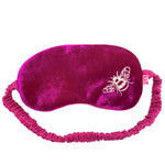 BEE VELVET EYE MASK Rich fuchsia