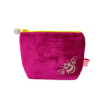 BEE VELVET EYE MASK Rich fuchsia