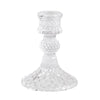 SHORT GLASS CANDLESTICK - Clear