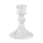 SHORT GLASS CANDLESTICK - Clear