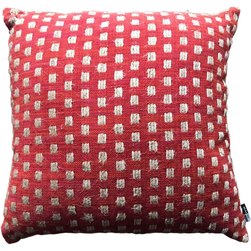 WOVEN ORANGE DOT CUSHION