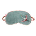 FLYING CRANE VELVET PURSE Duck egg blue