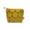 GEO DOT VELVET MAKEUP BAG Peach & Saffron