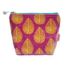 FERN VELVET MAKEUP BAG Cerise & Saffron