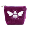 BEE VELVET MAKEUP BAG Magenta