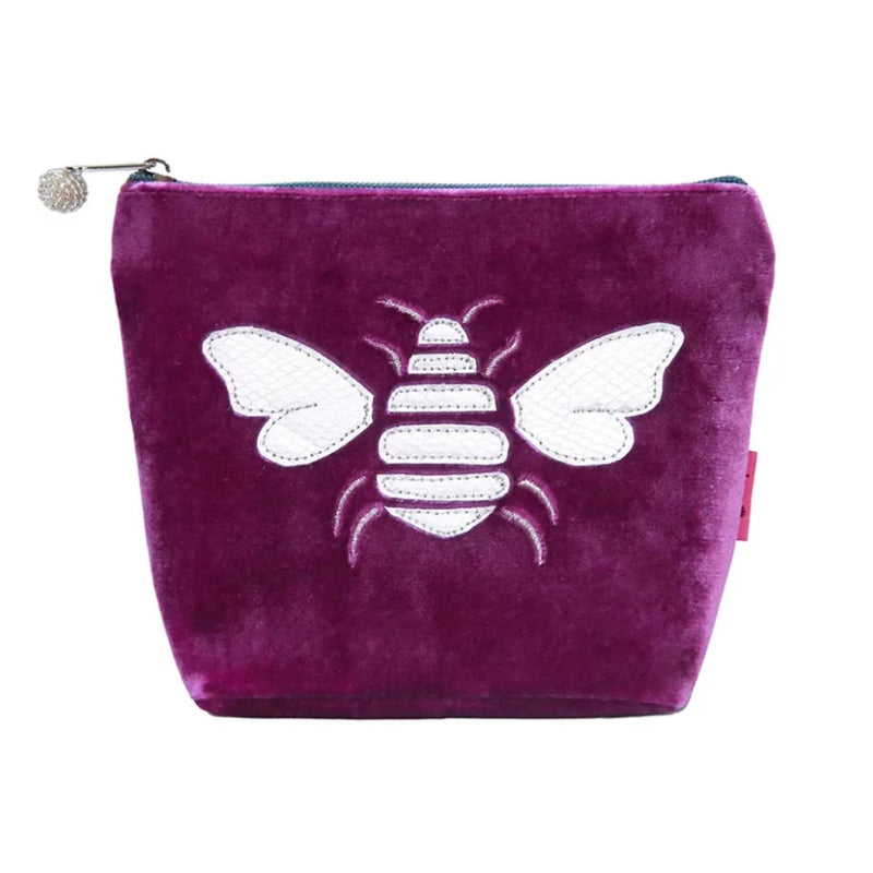 BEE VELVET MAKEUP BAG Magenta