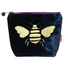 BEE VELVET MAKEUP BAG Navy