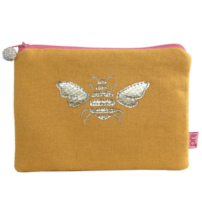 BEE CANVAS PURSE Yellow ochre