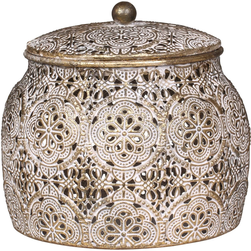 FILIGREE POT WITH LID