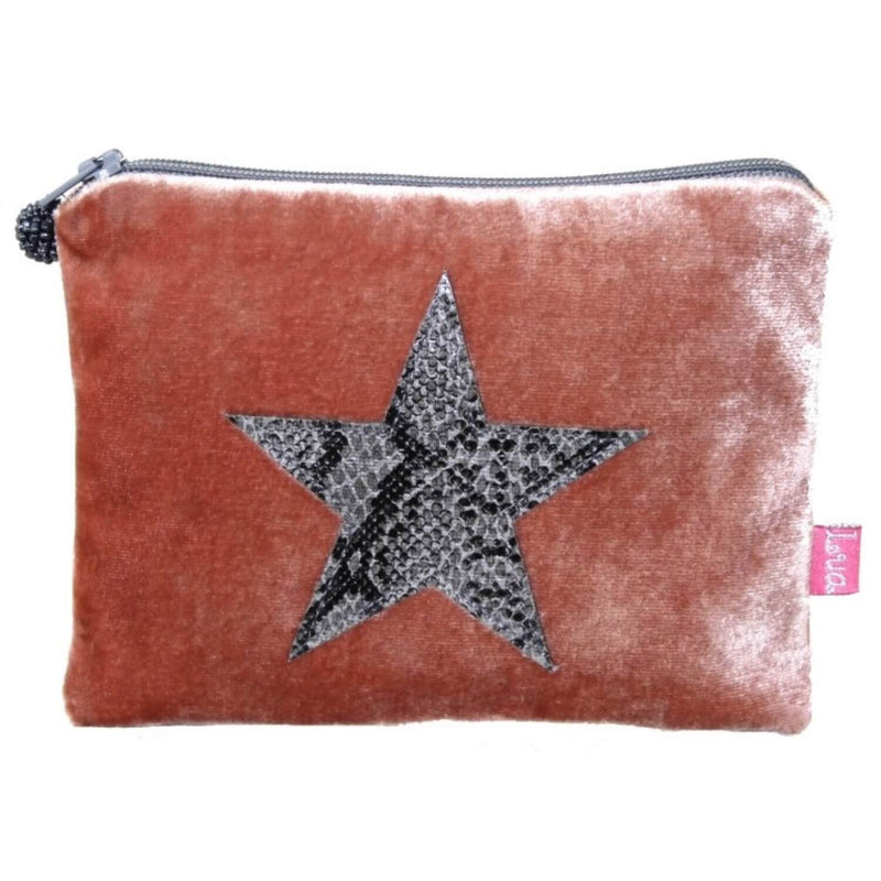 STAR VELVET PURSE Dusky pink