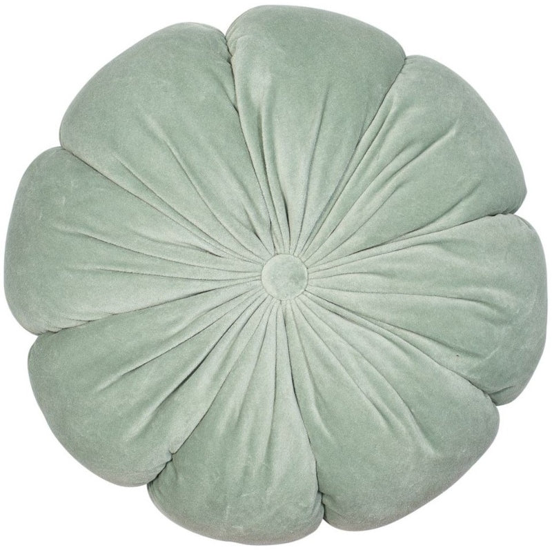 ROUND FLOWER CUSHION Dusky Mint