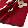 SCARF Dark Red & Cream Flower