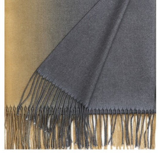 SCARF Two Tone Mustard & Grey