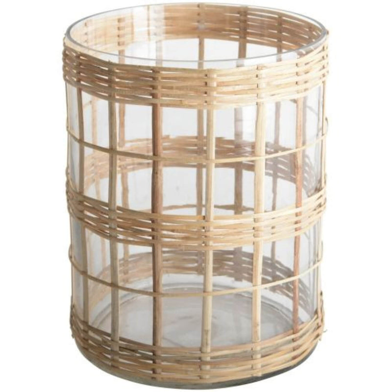 BAMBOO & GLASS LARGE VASE