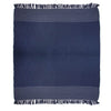 NAVY STITCHED THROW