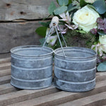 TWIN PLANT POTS WITH HANDLE